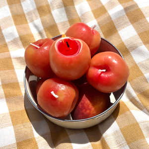 Happy Organics | Yellow Peach Beeswax Candle