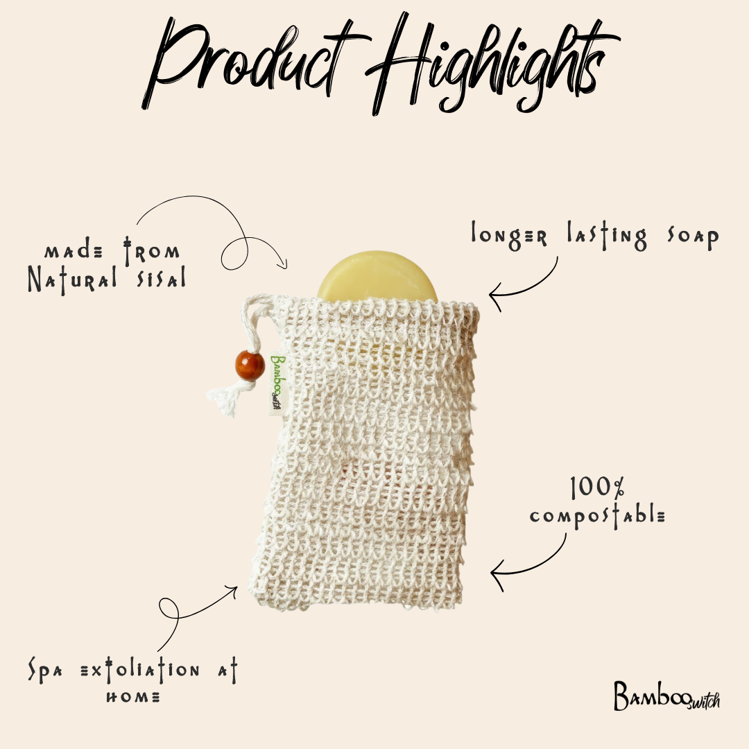 Bulk Apothecary | Compostable Sisal Soap Saver Bag