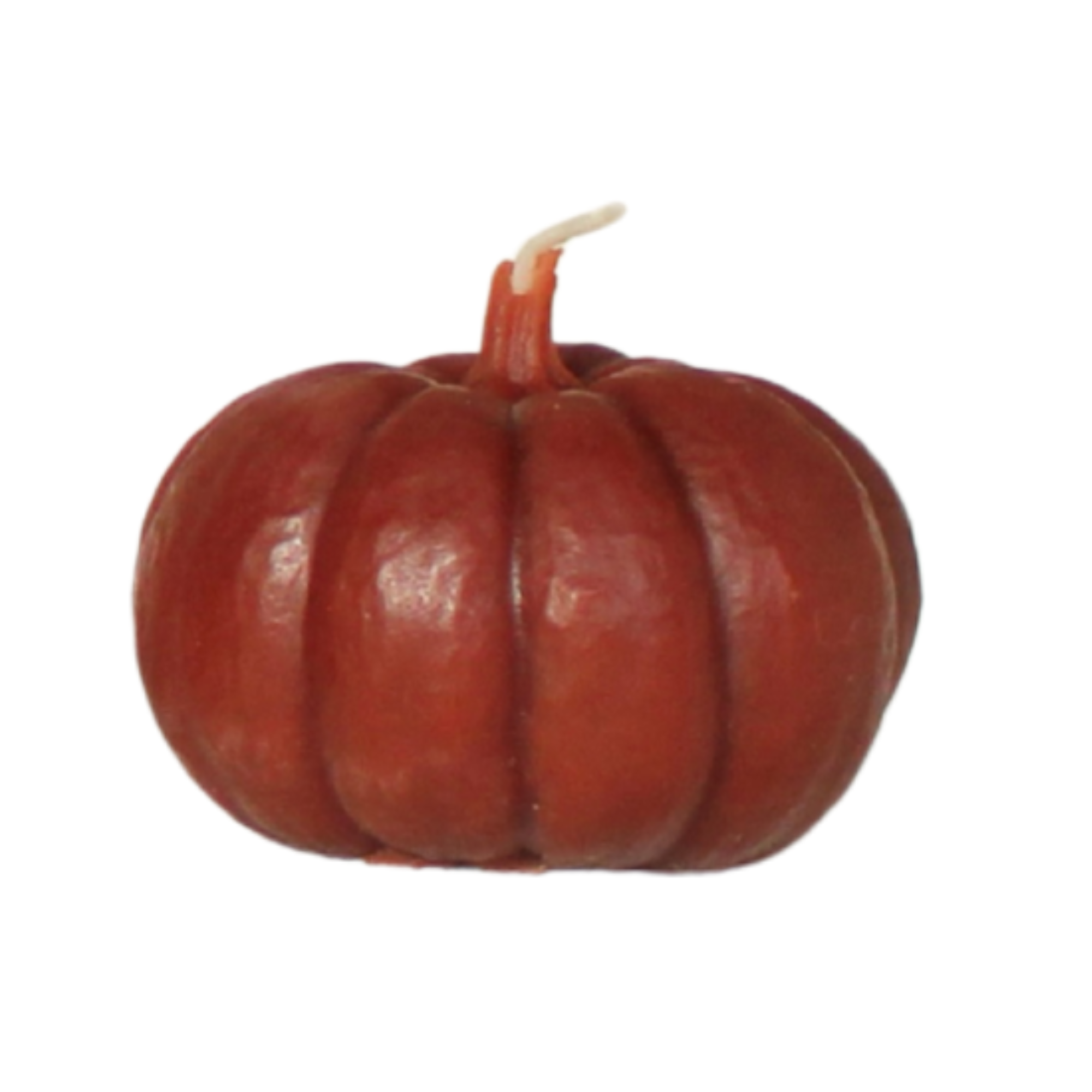 Happy Organics | Small Pumpkin Beeswax Candle in Chestnut