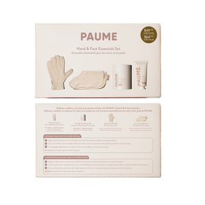 PAUME hand and foot essentials set packaging on a white background