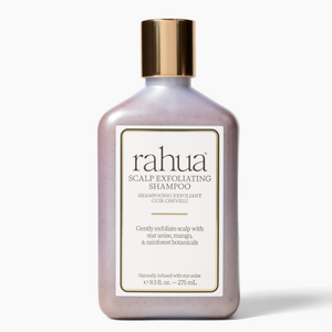 Rahua scalp exfoliating shampoo bottle on a white background