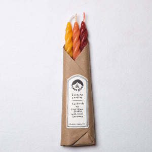Cave Glow | Sunrise Beeswax Spiral Taper Set