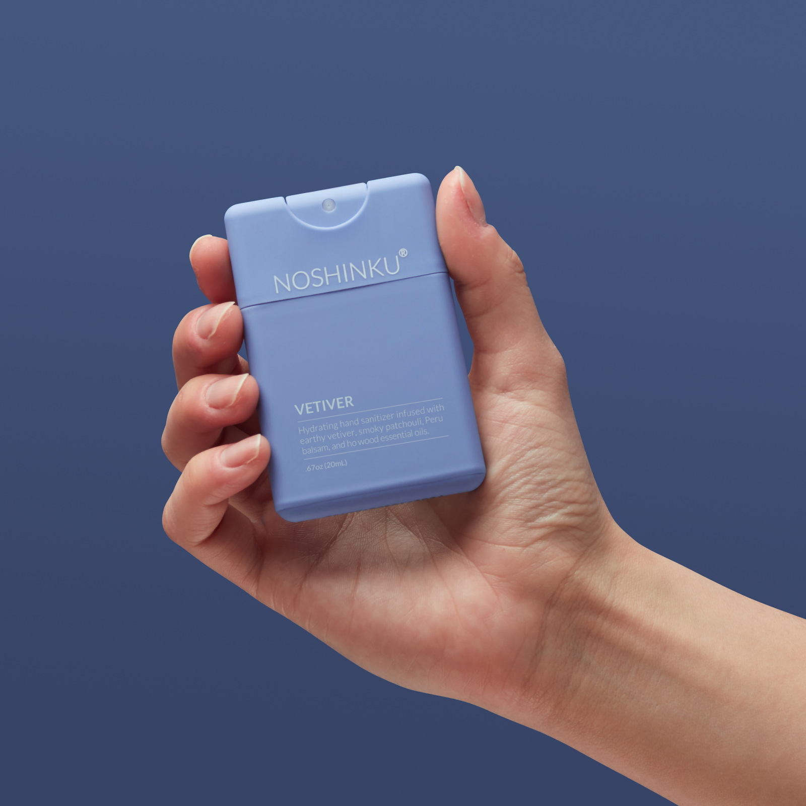 Noshinku | Refillable Vetiver Patchouli Hydrating Pocket Hand Sanitizer