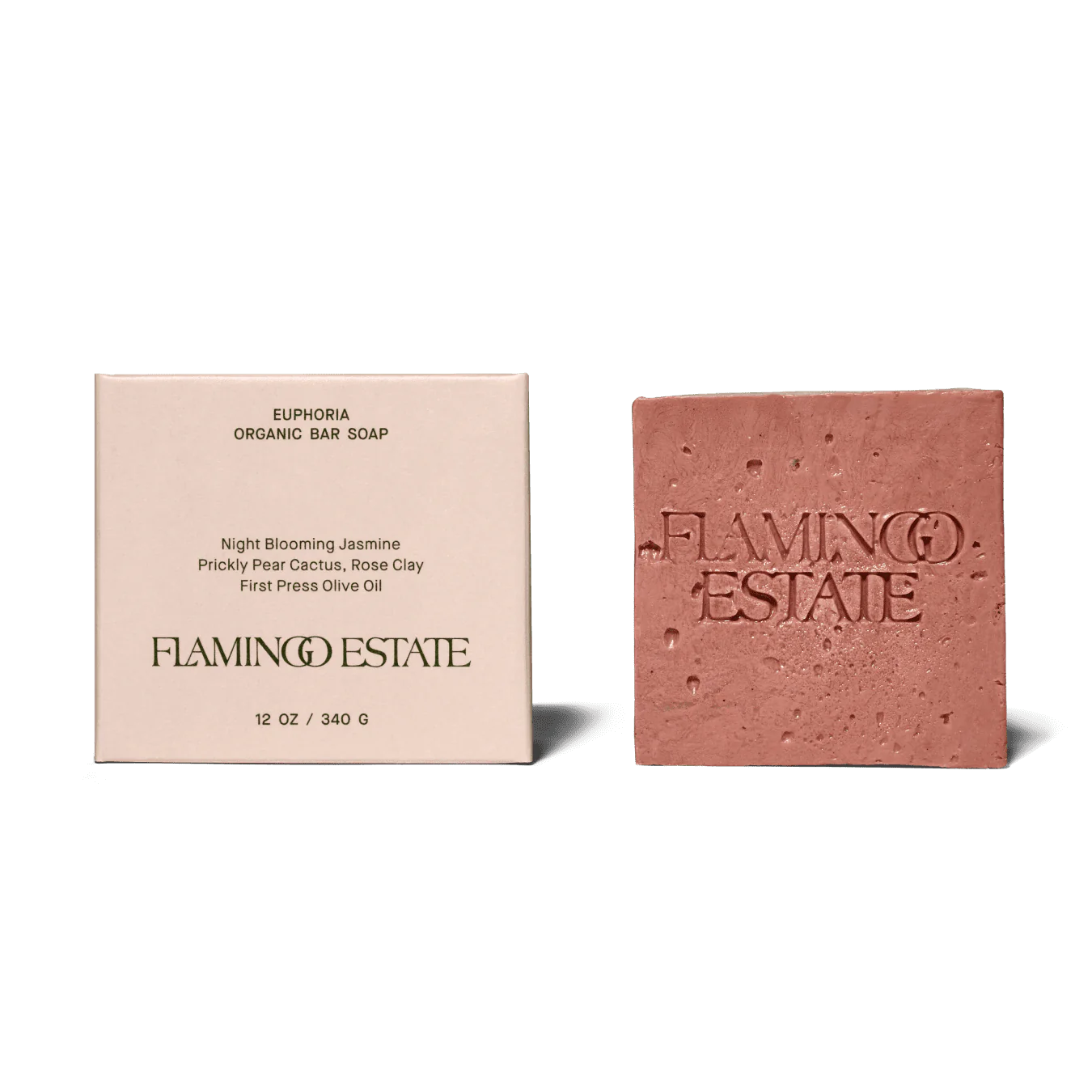 Flamingo Estate's jasmine and damask euphoria soap brick