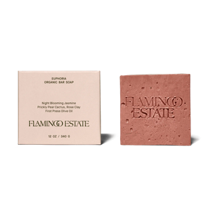 Flamingo Estate's jasmine and damask euphoria soap brick