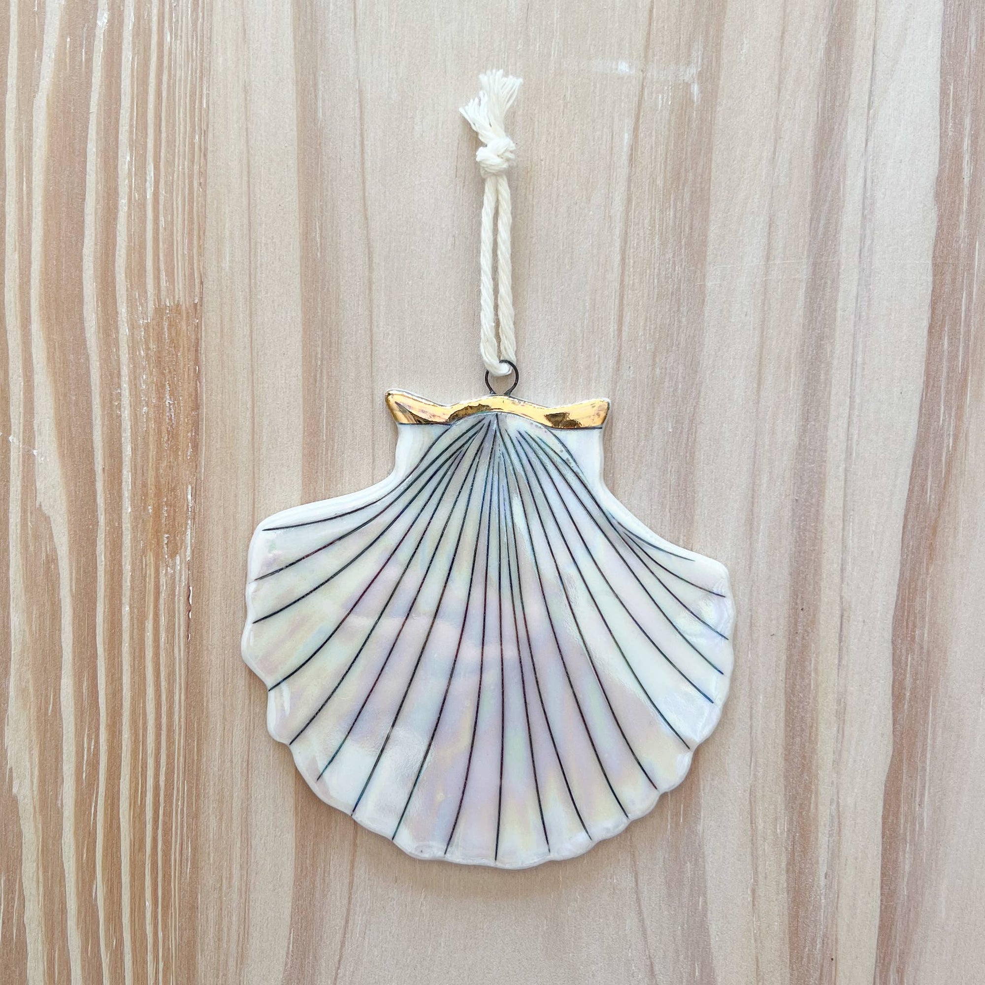Petrichor + Gold | Scallop Shell Ornament