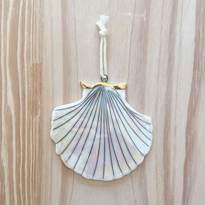 Petrichor + Gold | Scallop Shell Ornament