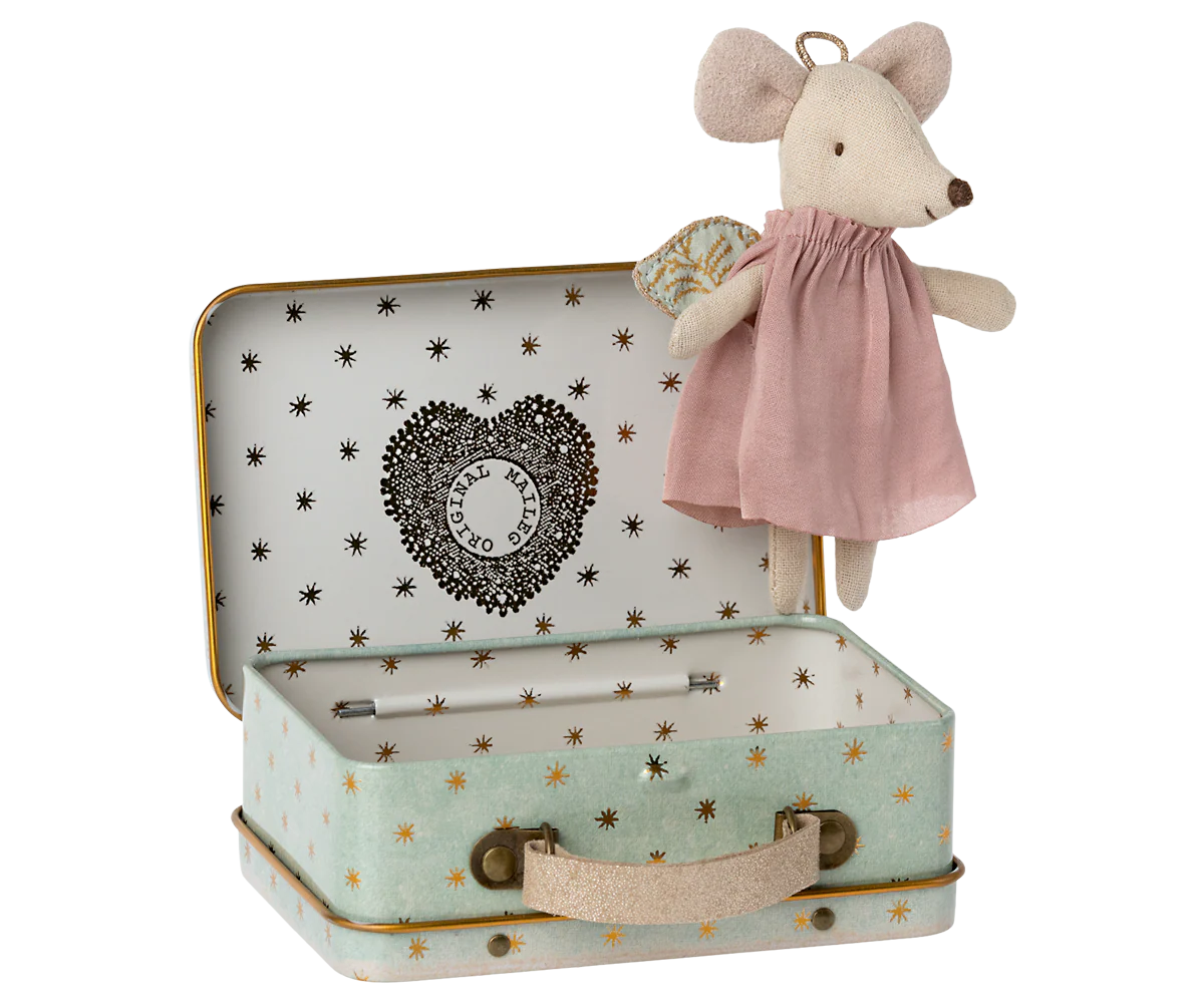 Maileg | Angel Mouse in Suitcase - Little Sister
