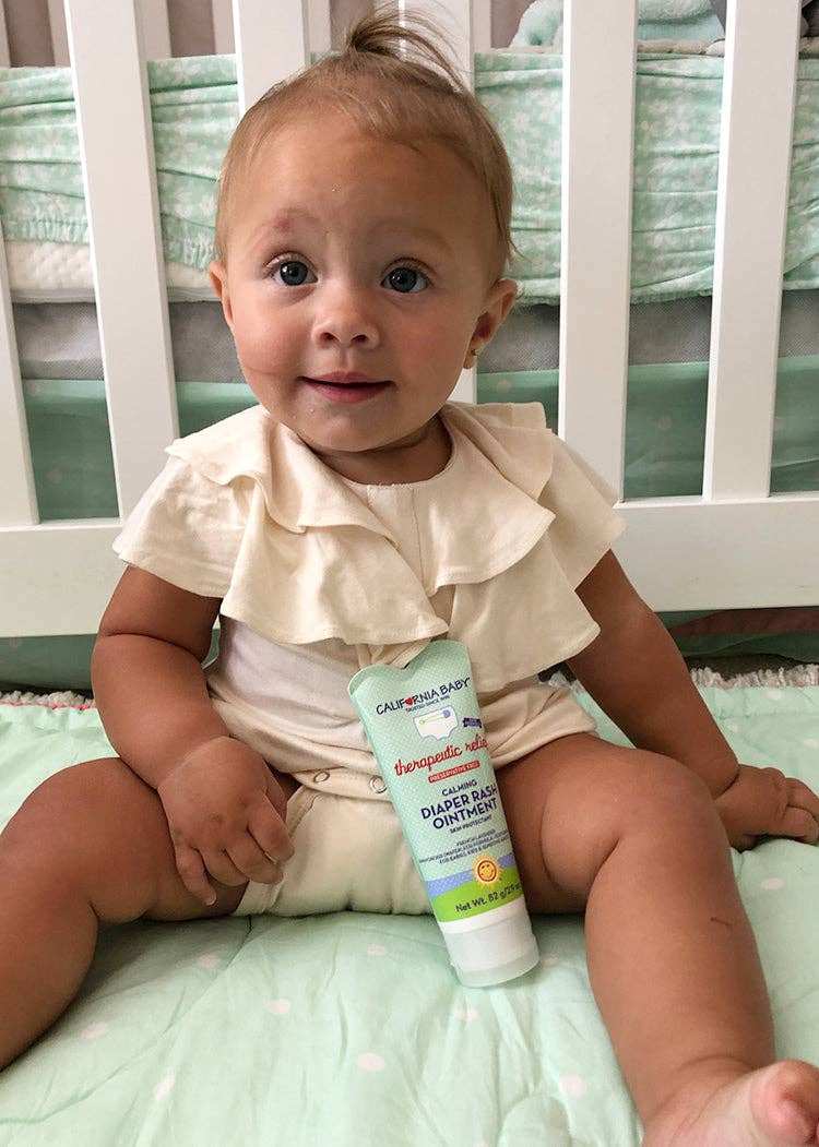 California Baby diaper rash ointment tube on a white background