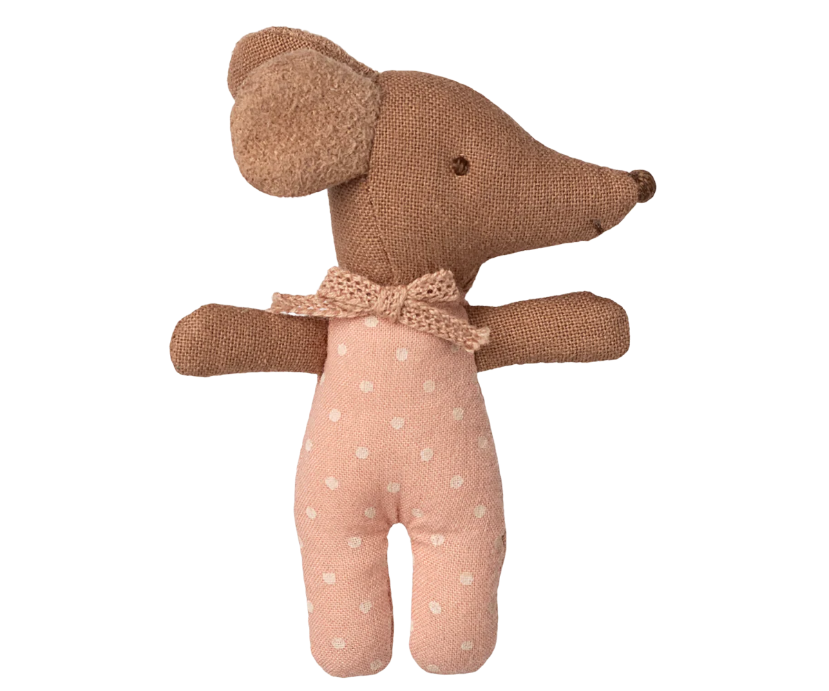 Maileg | Sleepy Wakey Baby Mouse - Rose
