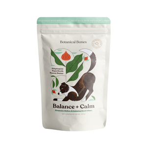 A bag of botanical bones balance and calm dog treats