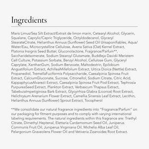 An ingredient infographic for the base layer. 