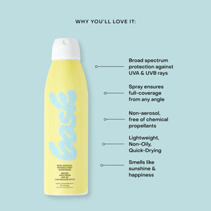 Bask non-aerosol invisible mist spf 30 sunscreen