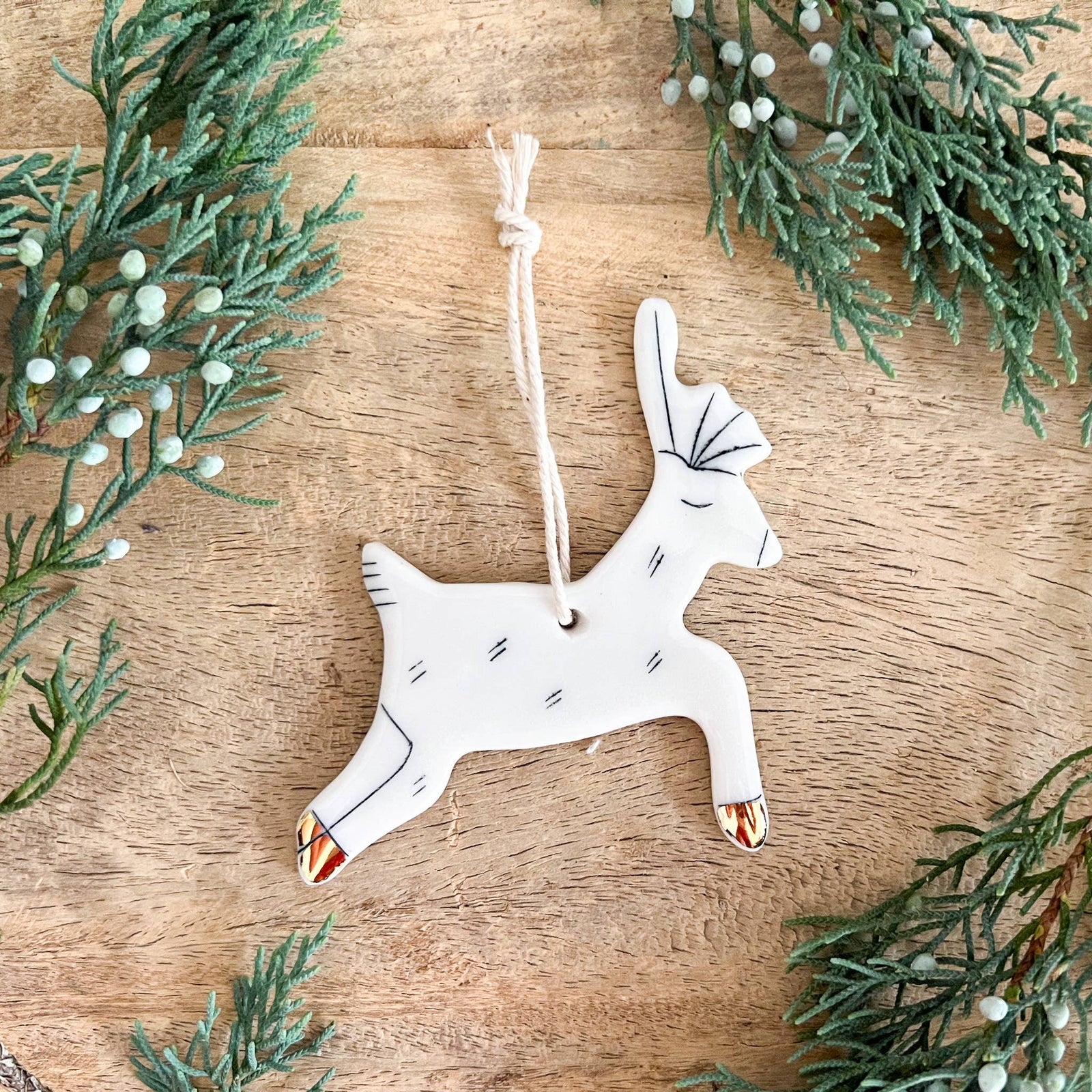 Petrichor + Gold | Reindeer Ornament
