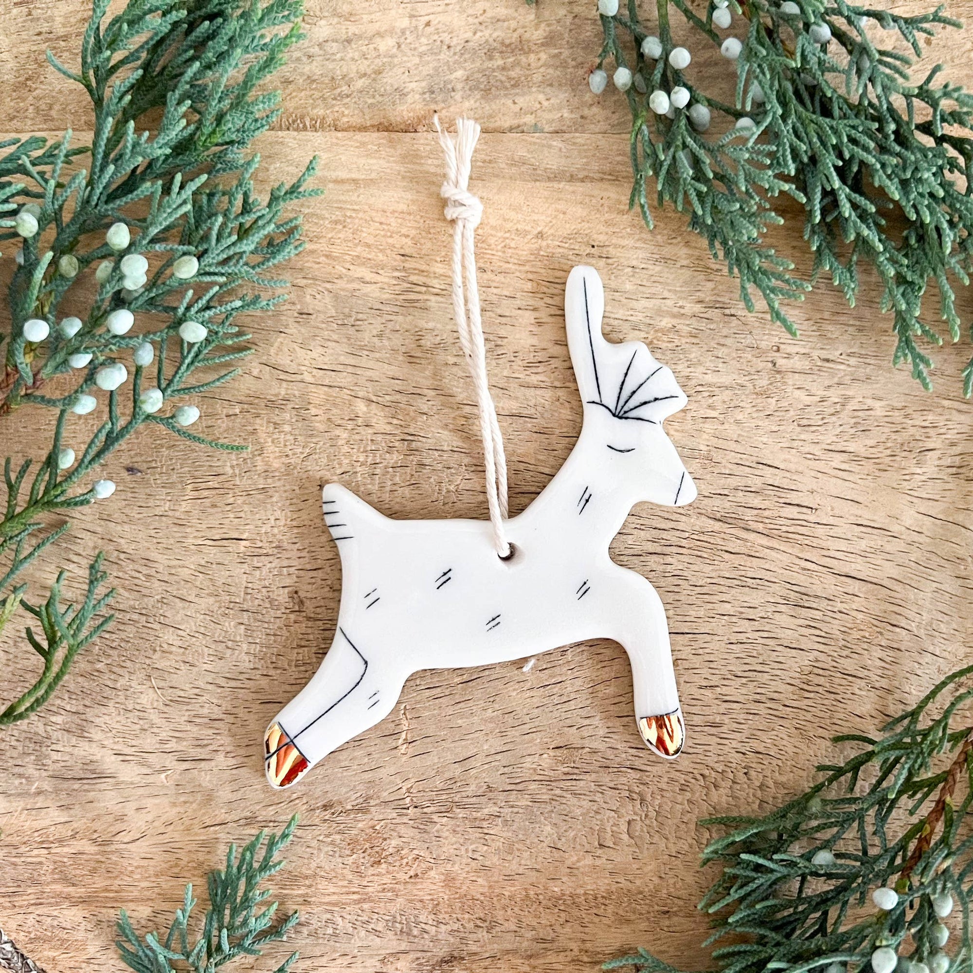 Petrichor + Gold | Reindeer Ornament