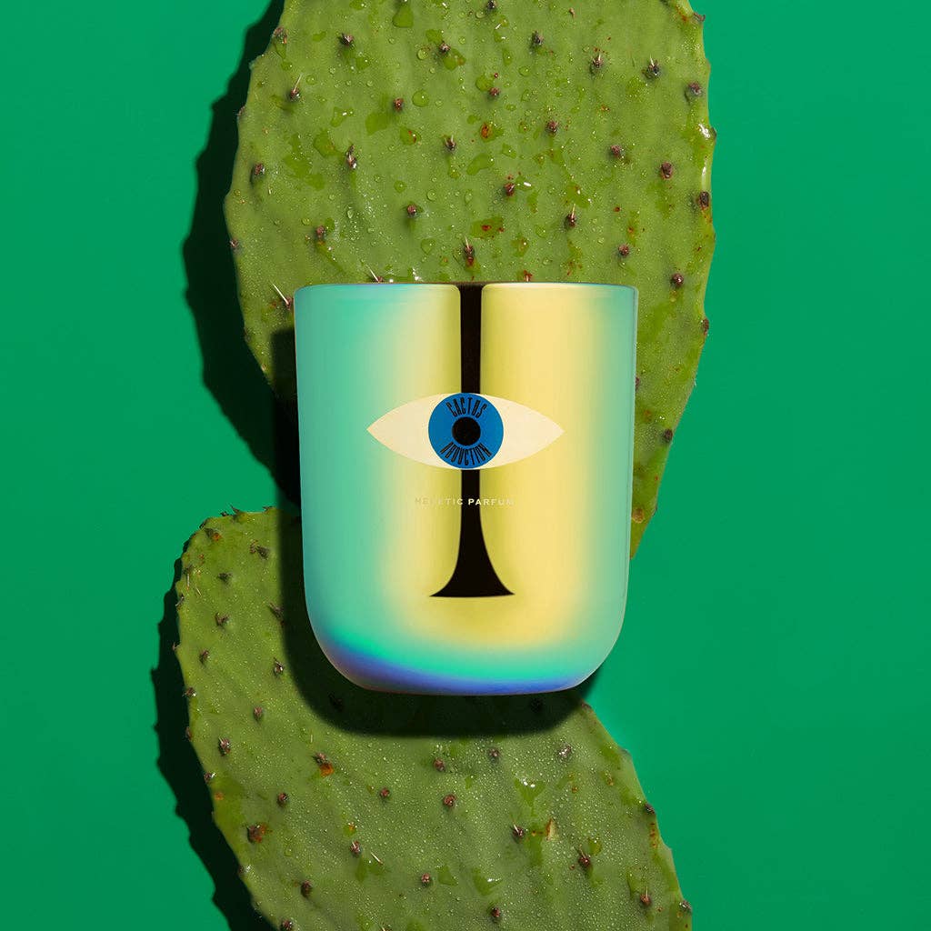 Color-changing device with eye design on a cactus leaf