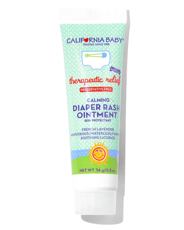 California Baby diaper rash ointment tube on a white background