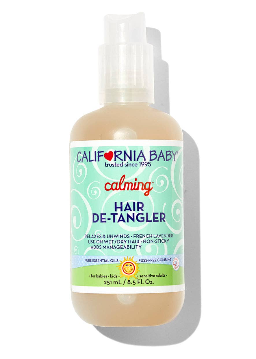 California Baby Hair De-Tangler bottle with label on a white background