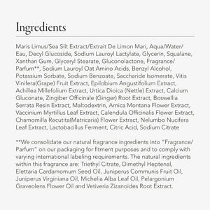 An ingredient infographic for the clean slate. 