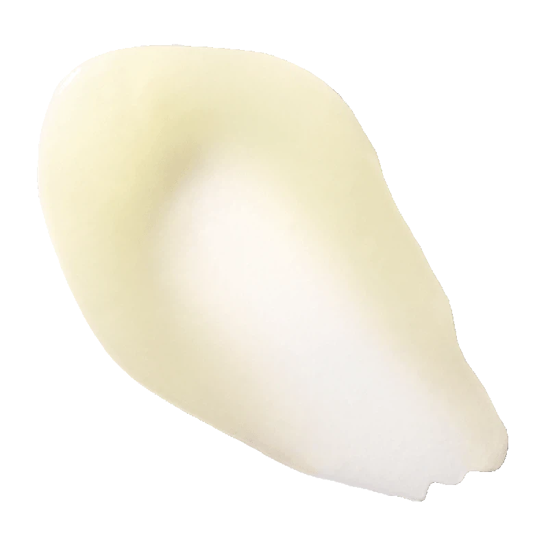 A swatch of the cleansing balm- a thick white balm