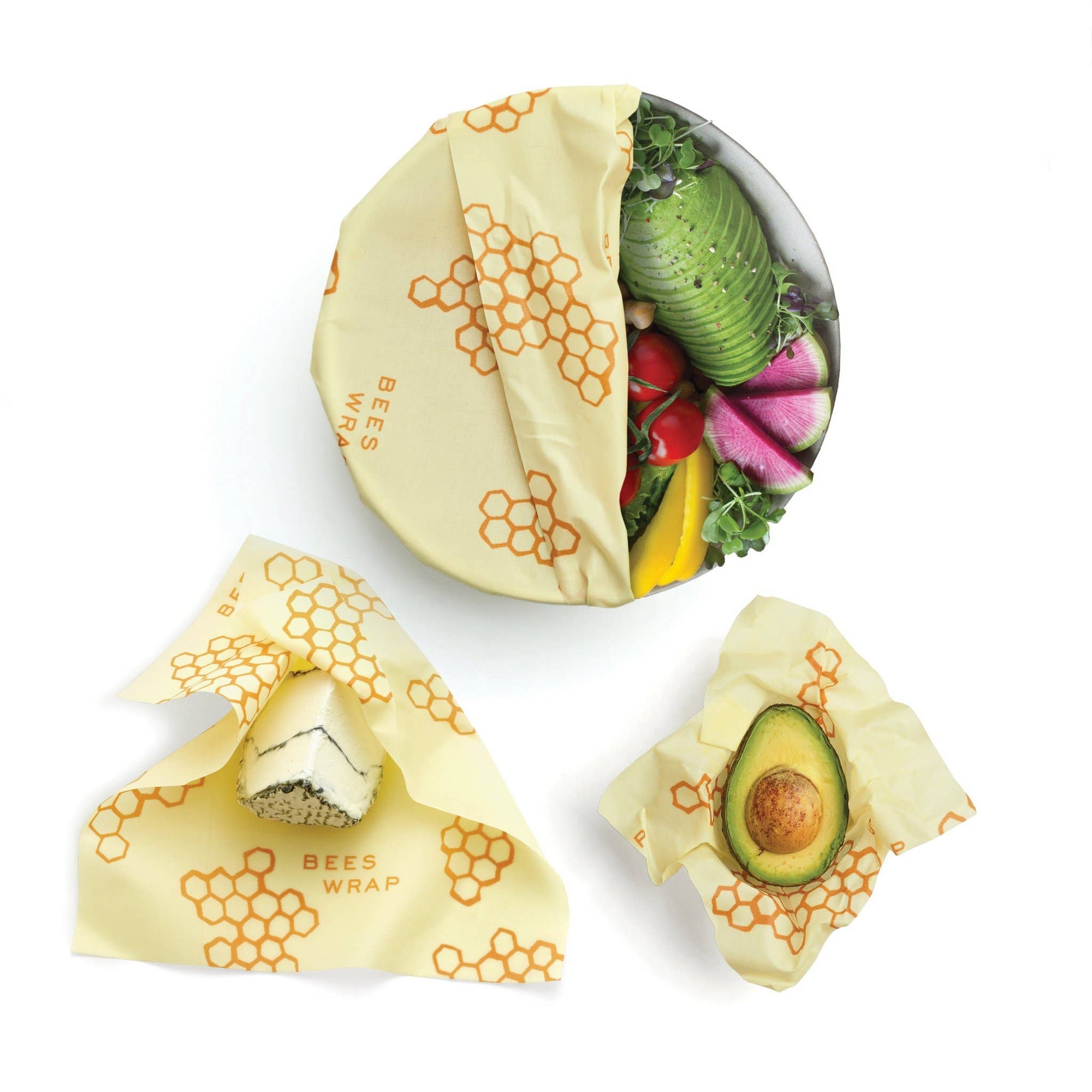 Bee's Wrap | Reusable Food Wrap 3 Pack - Honeycomb