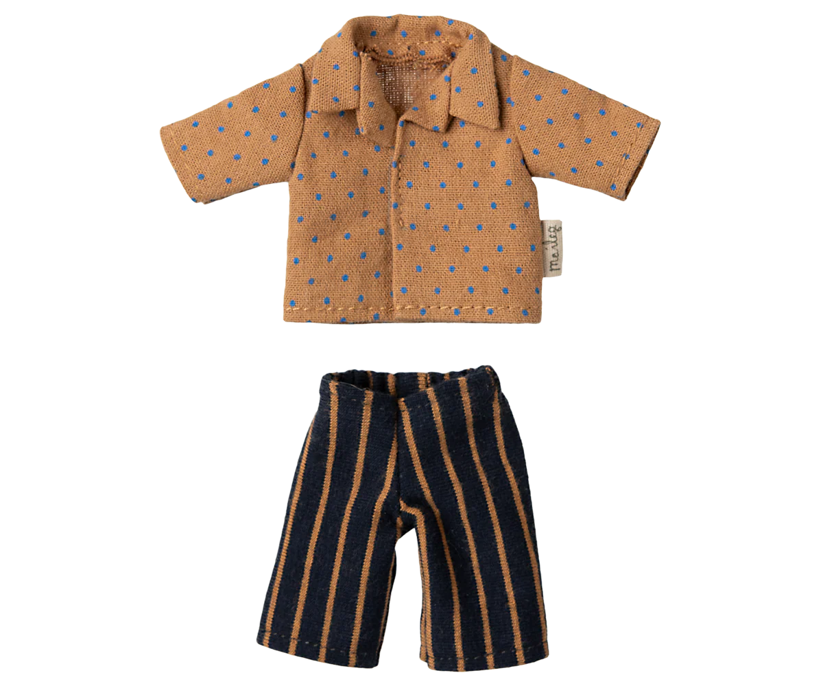 Maileg | Shirt & Striped Pants - Dad Mouse