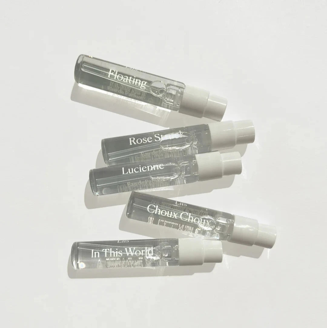 A boxed perfume set labeled 'Liis | Eau de Parfum - Vivid Discovery Set' displayed against a light background.