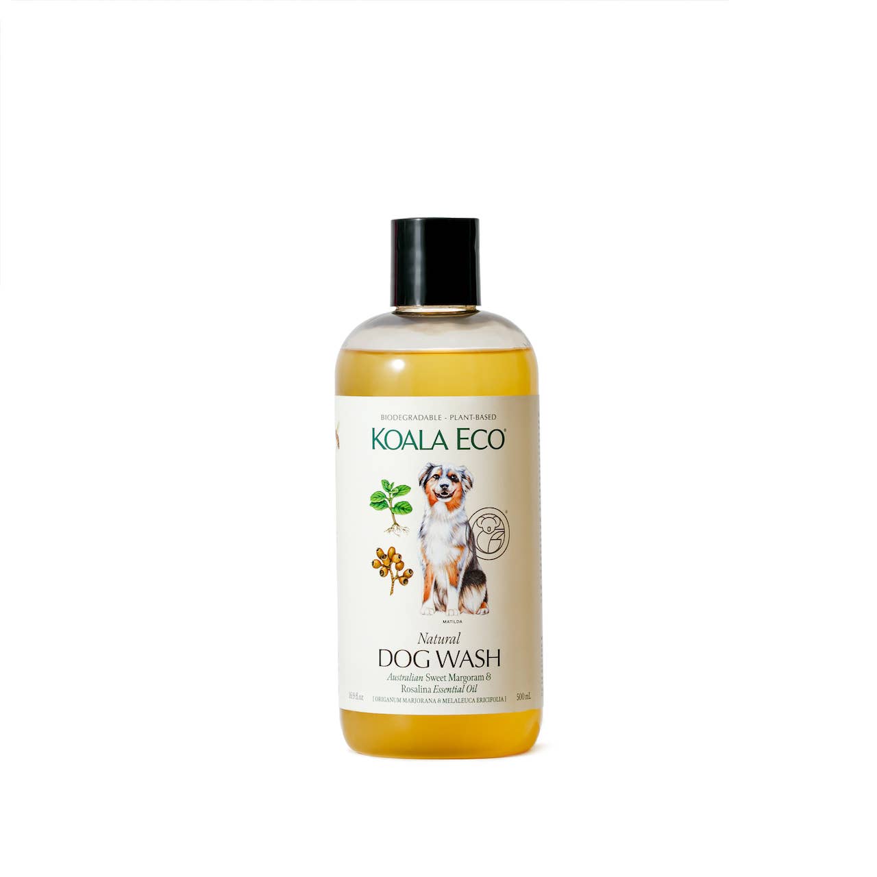 A bottle of Koala Eco natural, organic dog wash