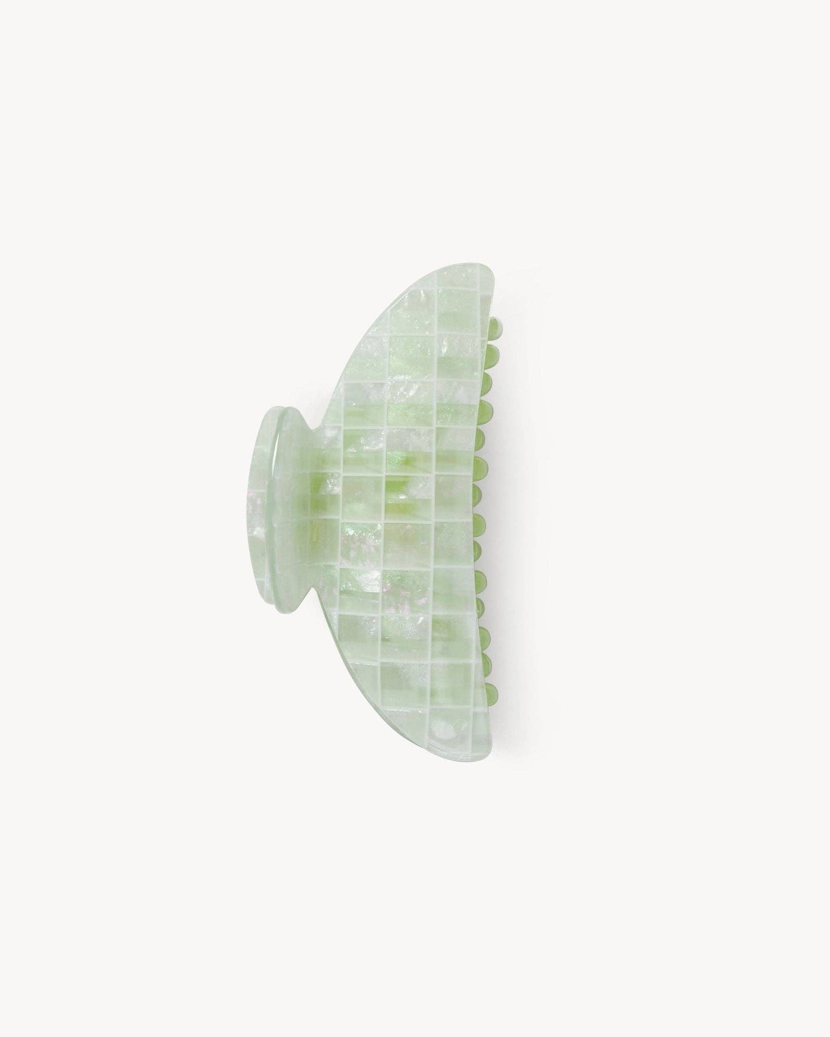 Machete | Midi Heirloom Claw in Mint Shell Checker
