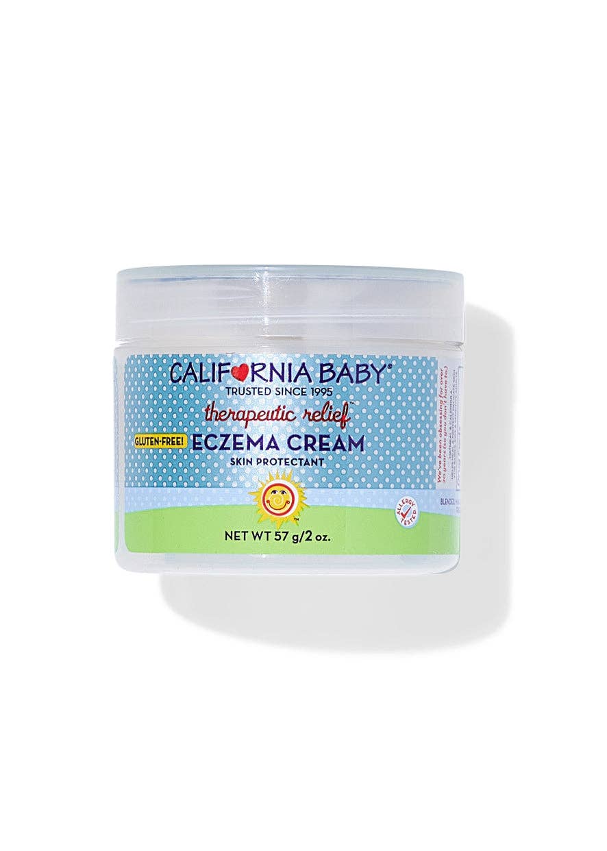 California Baby eczema cream jar on a white background