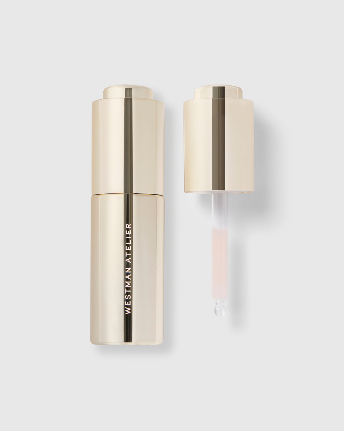 A gold bottle of Westman Atelier Eye Activator Serum