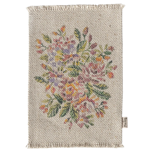 Textile with floral pattern on a white background