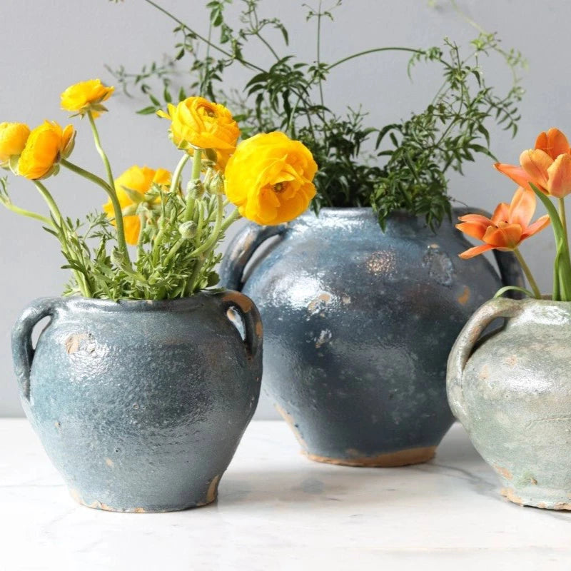 Found Blue Confit Pot - Good Condition