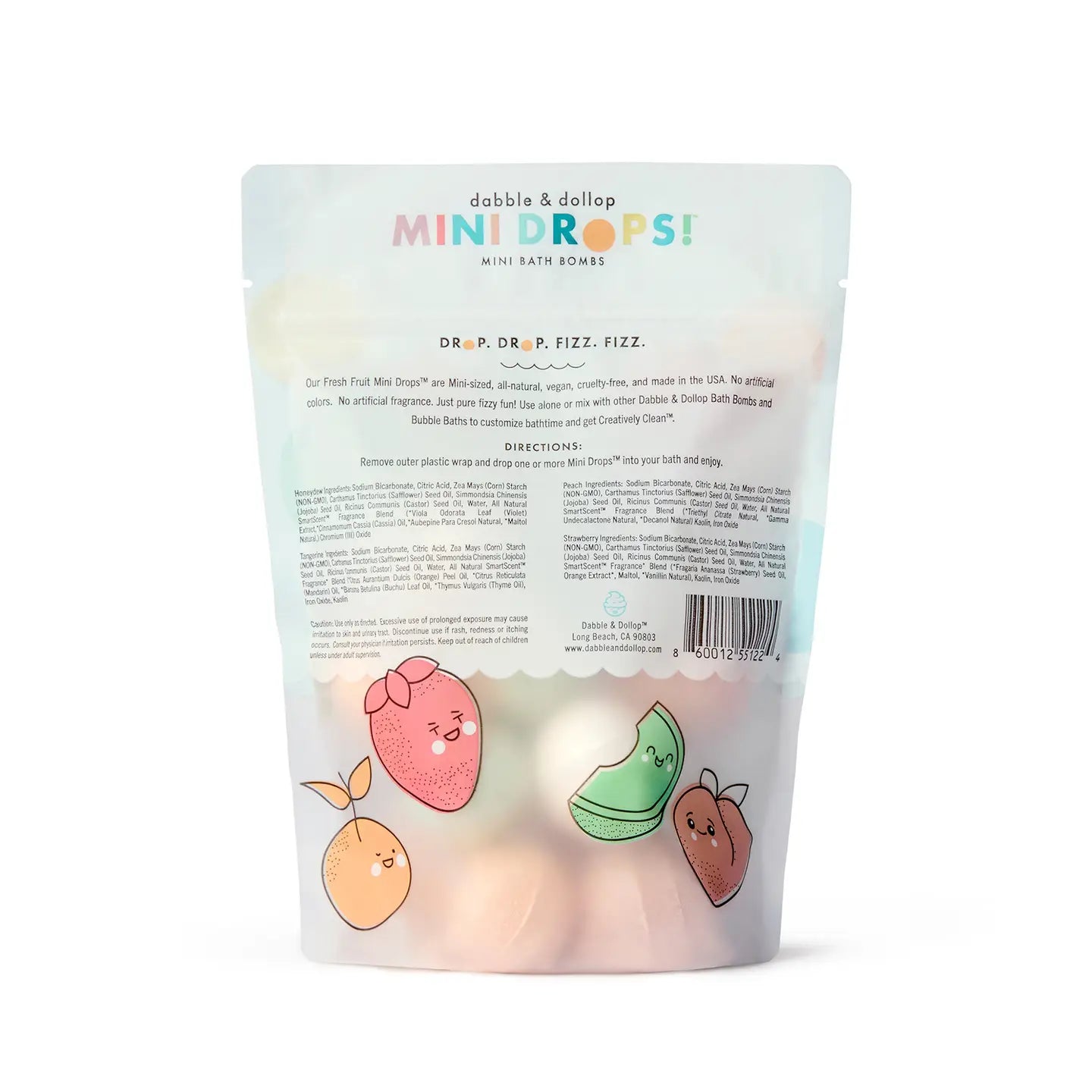 Dabble & Dollop | Fresh Fruit Mini Bath Bombs