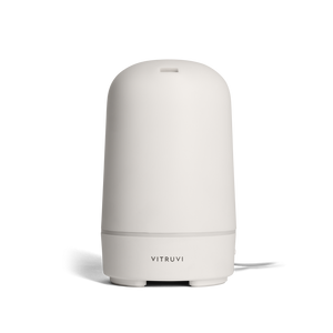 White Vitruvi diffuser on a white background