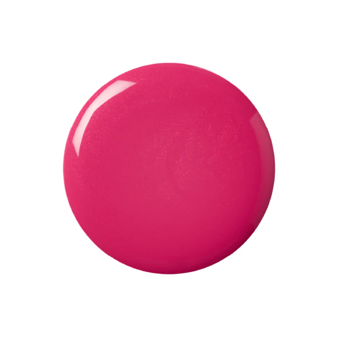 A bottle of Kure Bazaar nail polish in a pink shade with a glossy finish.