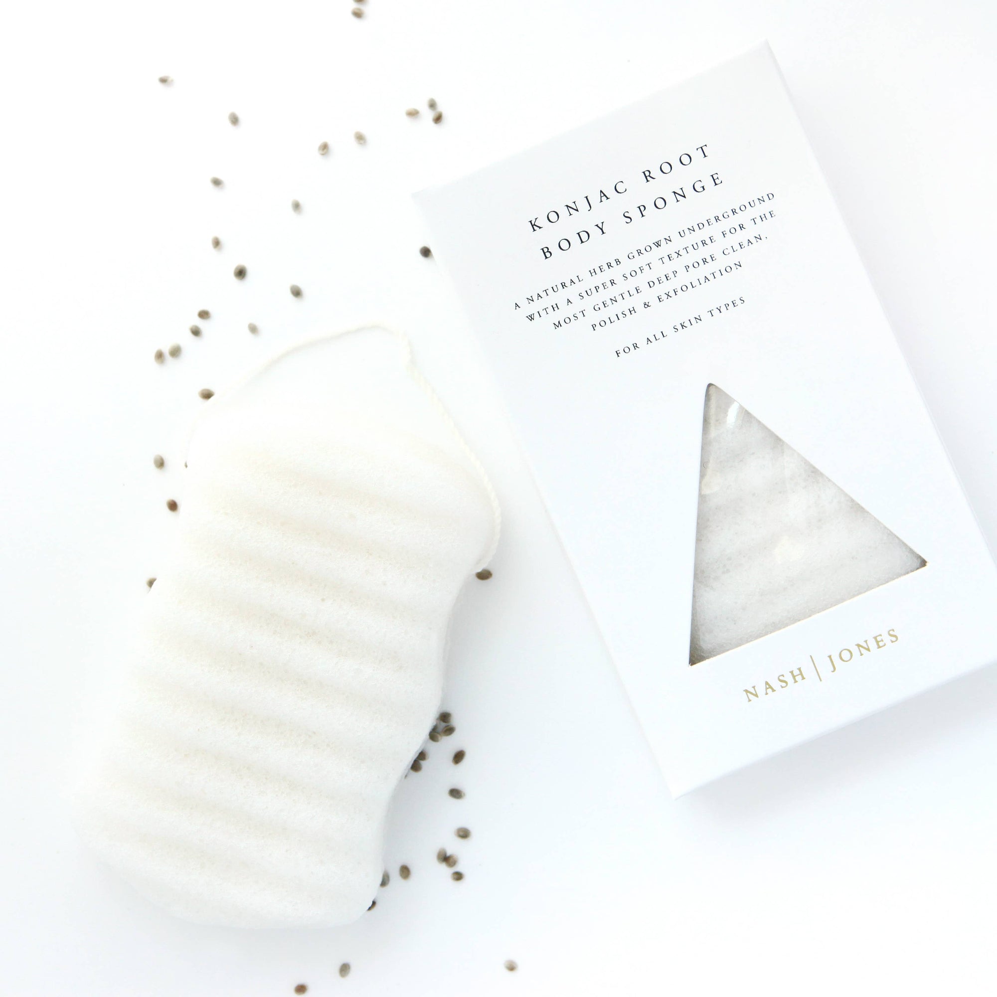 The Nash and Jones konjac root face sponge