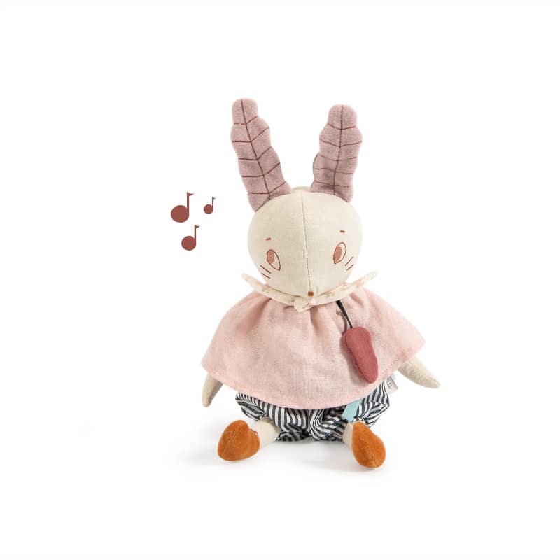 Lune the rabbit Musial toy, by Moulin Roty Paris