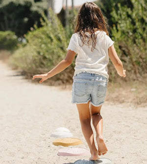 A set of Marlowe & Co. Balance Stepping Stones. A six piece set with anti-slip rubber lining. 