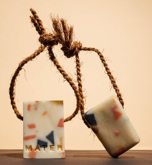 Mater rebar soaps, hand poured and organic.
