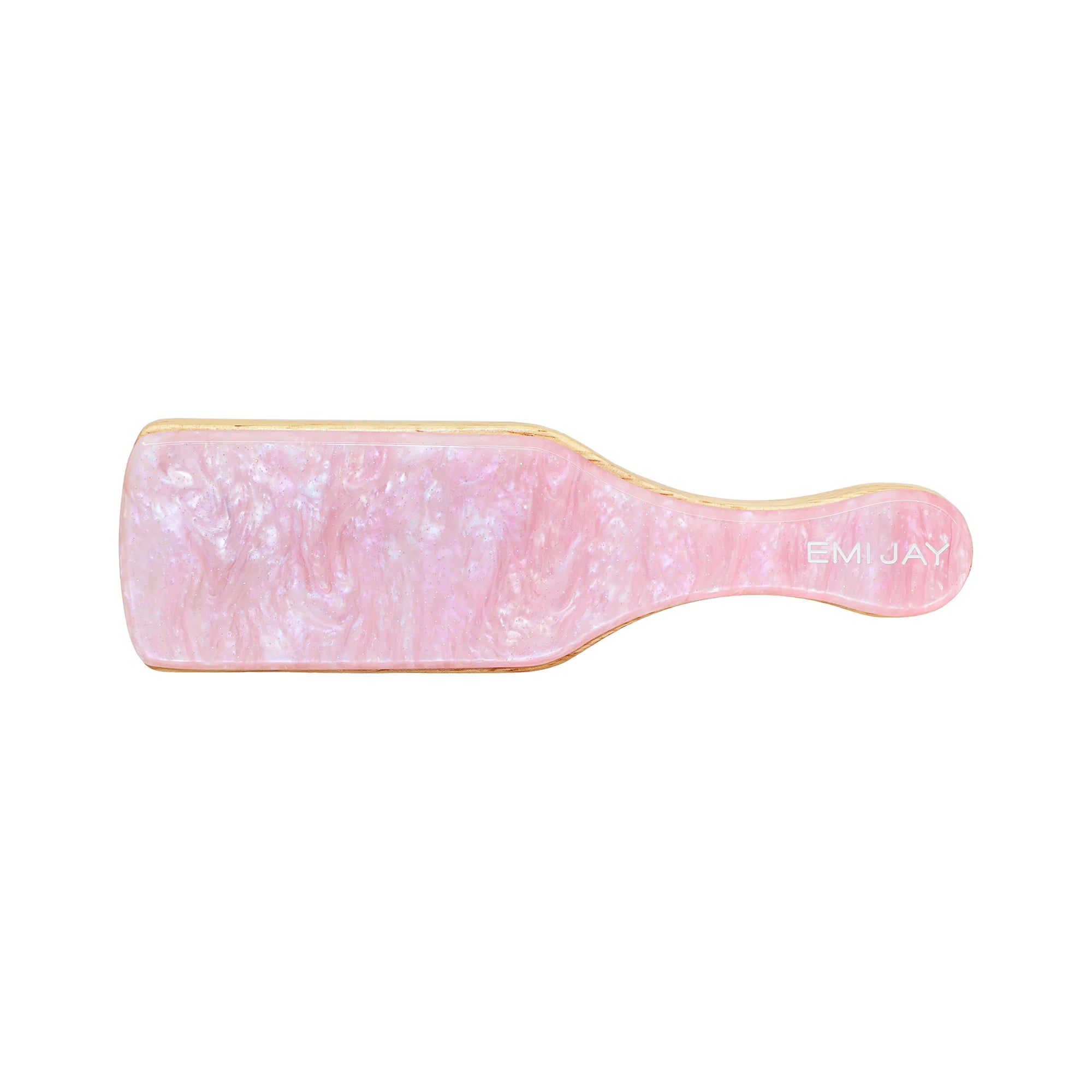 The Emijay mini boar bristle hair brush in Pink Sugar