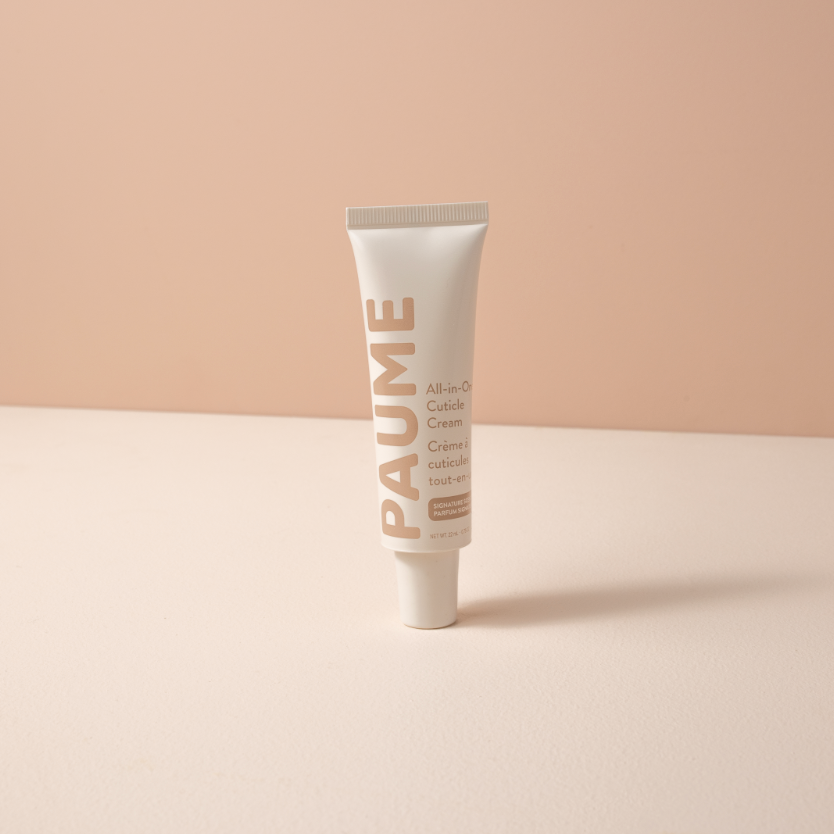 A tube of the Paume all in one nail and cuticle cream