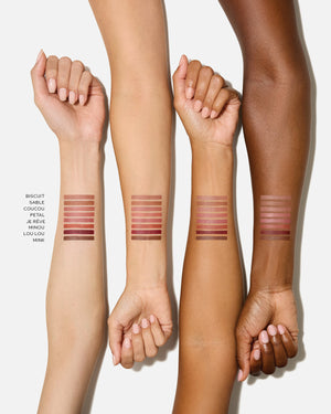 Westman Atelier lip liner colors on arms