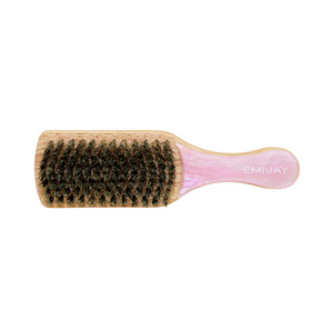 The Emijay mini boar bristle hair brush in Pink Sugar