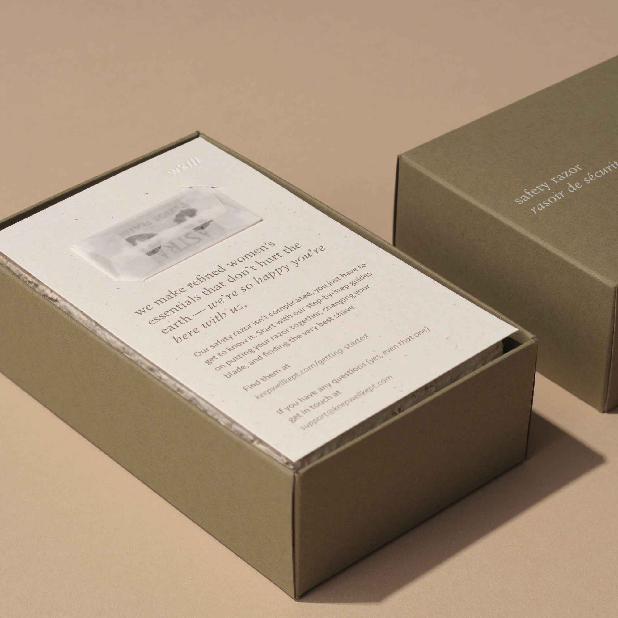 A green box with a written message about eco friendly practices. 