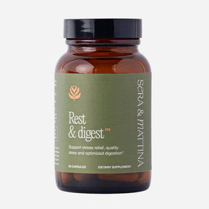 A bottle of Sera & Mattina Rest and Digest
