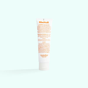 Cream tube labeled 'RiseWell' on a white background
