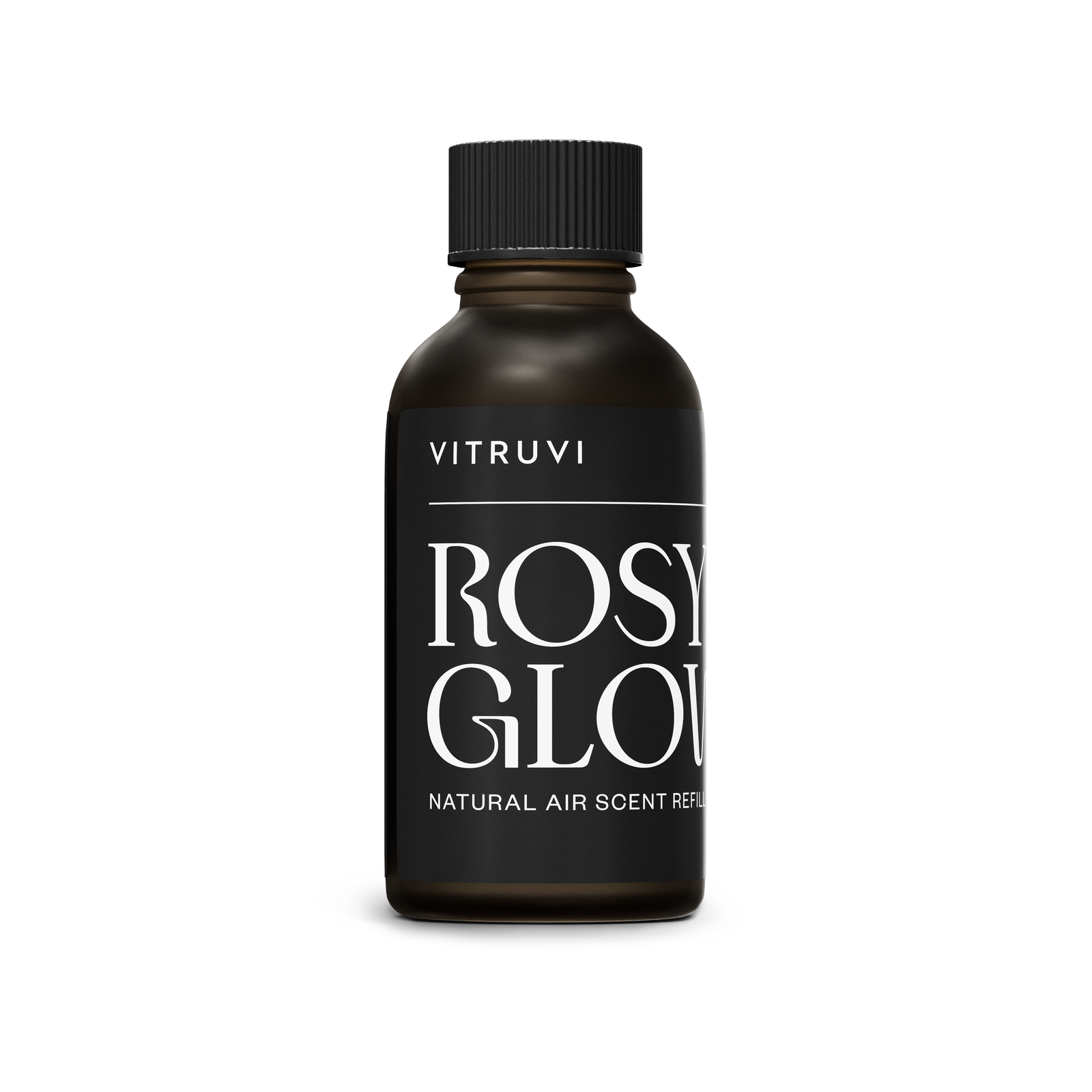 Vitruvi Rosy Glow air scent refill packaging on a white background