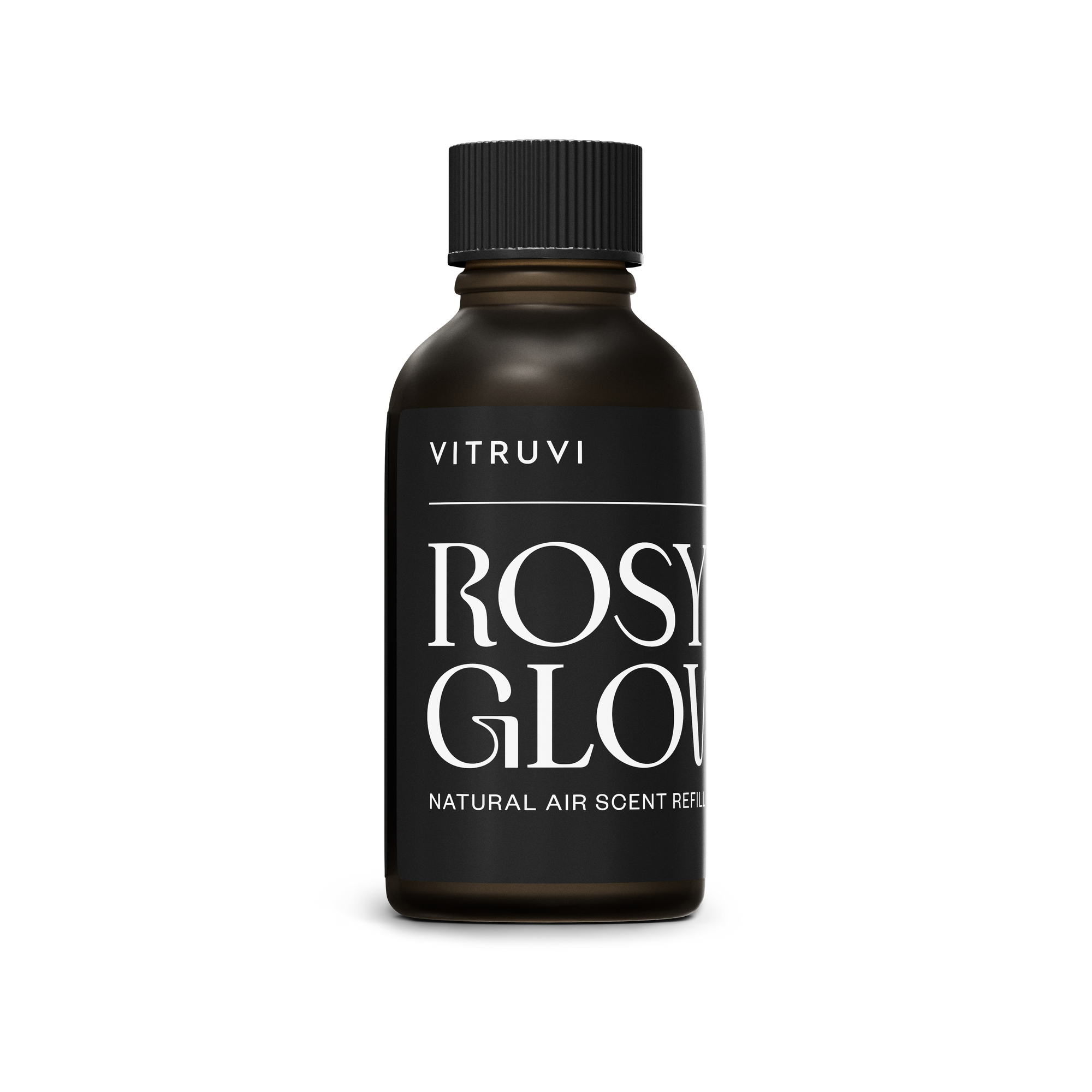 Vitruvi Rosy Glow air scent refill packaging on a white background