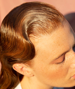 A woman with brown hair